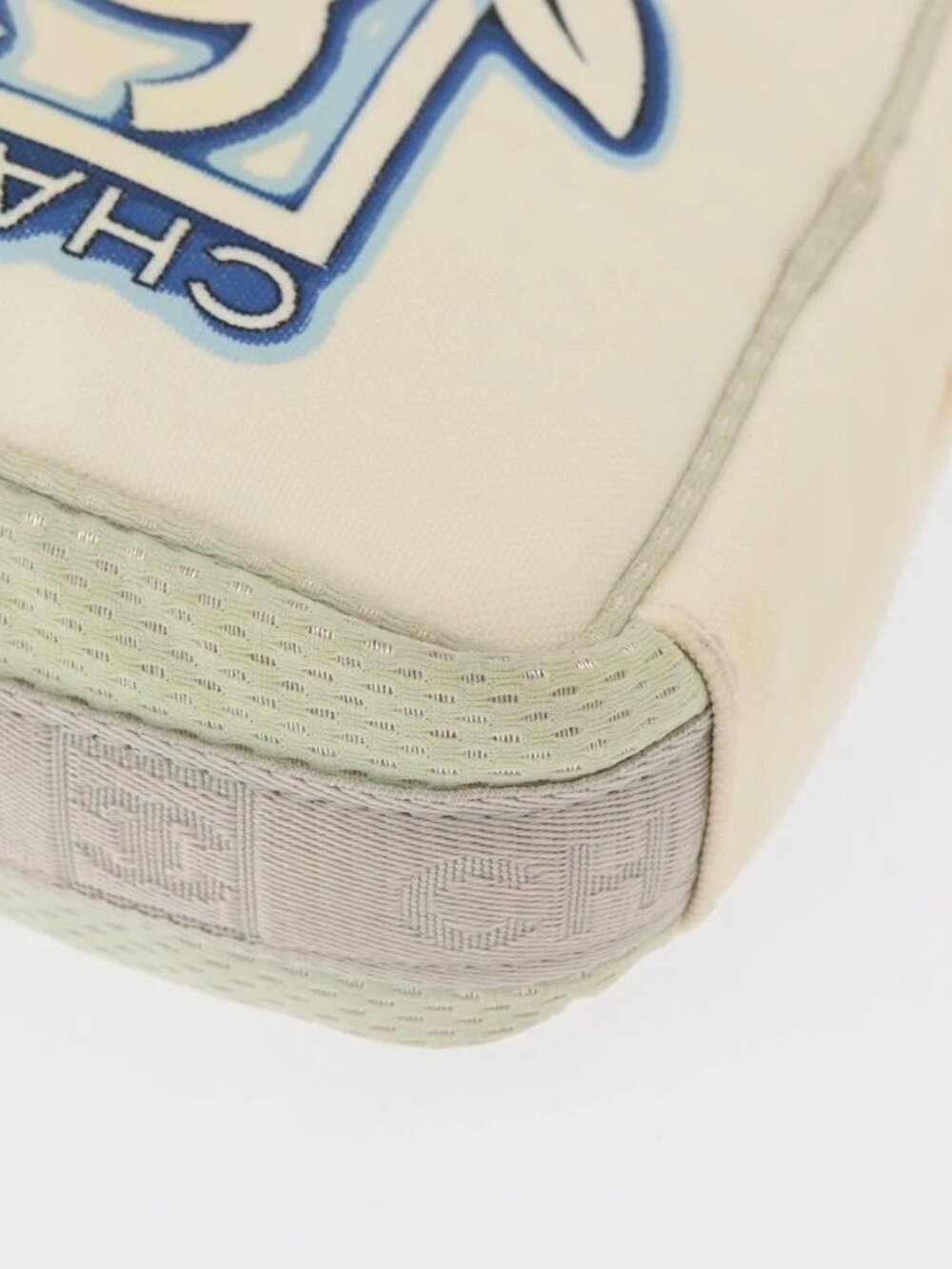 CHANEL Sports Line Shoulder Bag Nylon White Silver CC - Picture 3 of 16